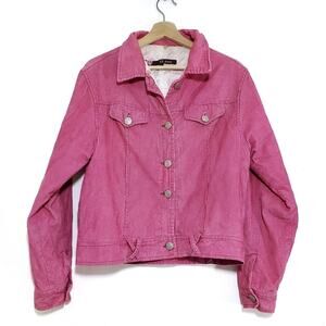 Vintage BB Jeans | Bubble Gum Pink Corduroy Jacket with Chest Pockets